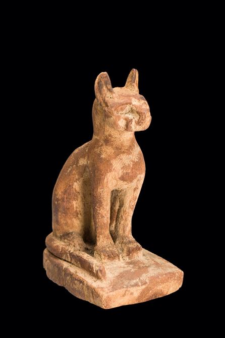 Egypt, wood seated cat