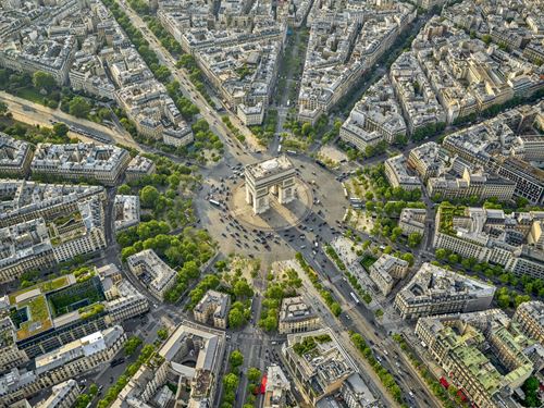 L'Arc de Triomphe - Paris Aerials