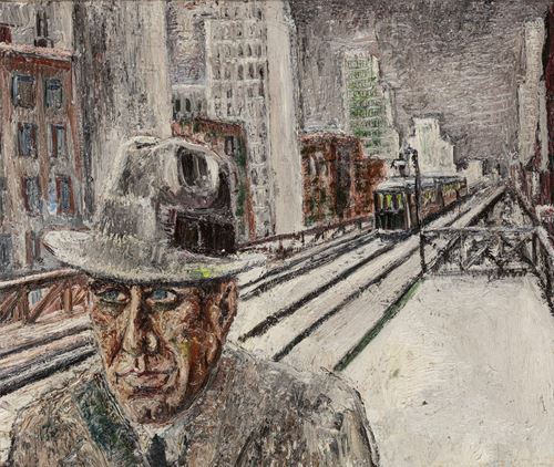 Man on ‘L’ station - 1930