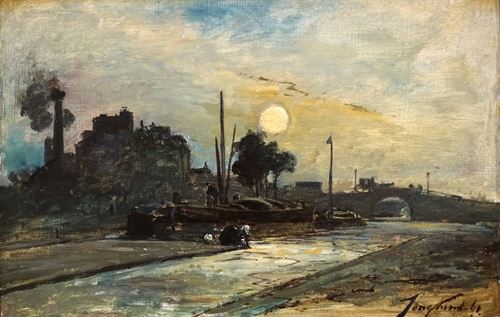 Le Canal Saint-Martin au soleil couchant