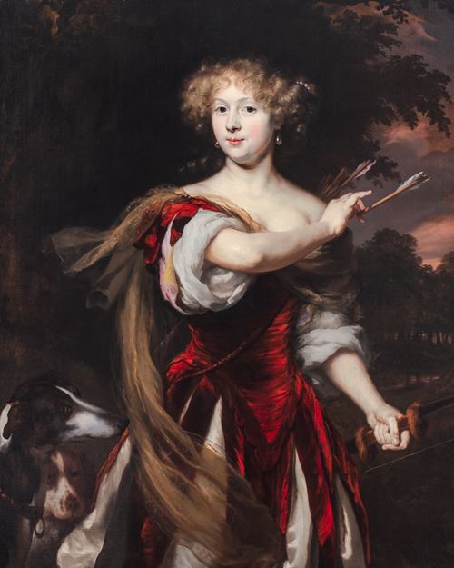 Portret van een dame als Diana