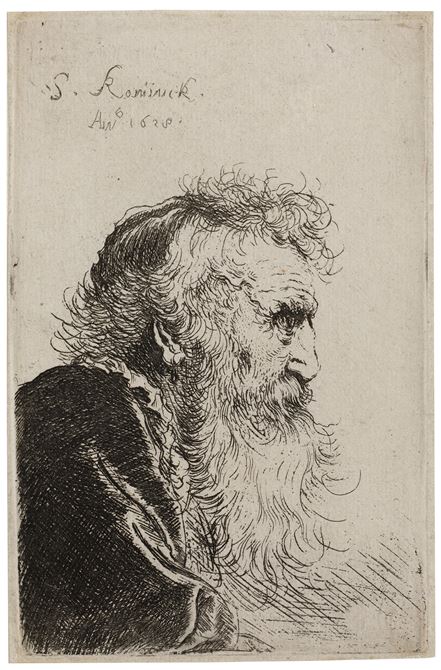 Bust of an Old Man in profile, Facing right, 1638