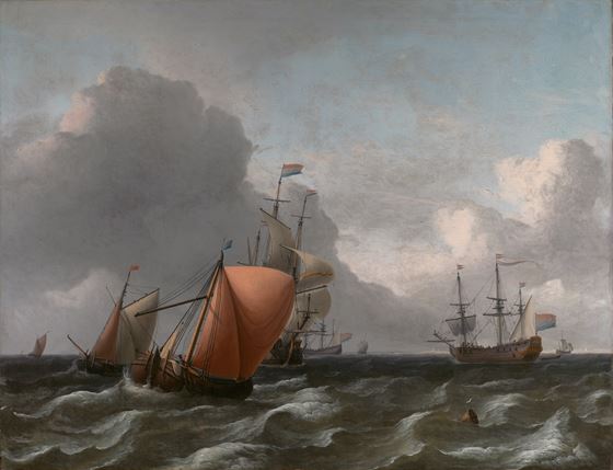 Dutch Three-Masters and Other Shipping