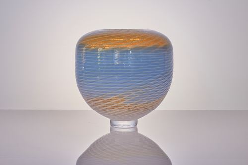 A.D. Copier 1901-1991, glazen vaas, uitgevoerd ​​door, Lino Tagliapietra en Bernard Heesen.