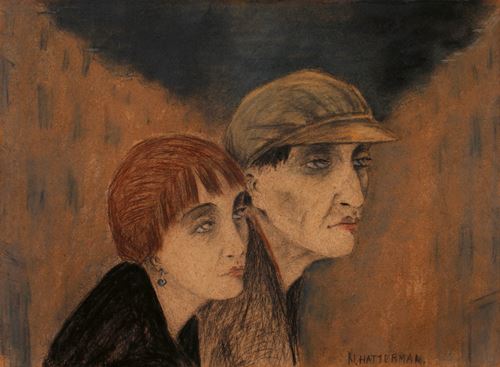 Zelfportret met Maurits de Vries - ca. 1930