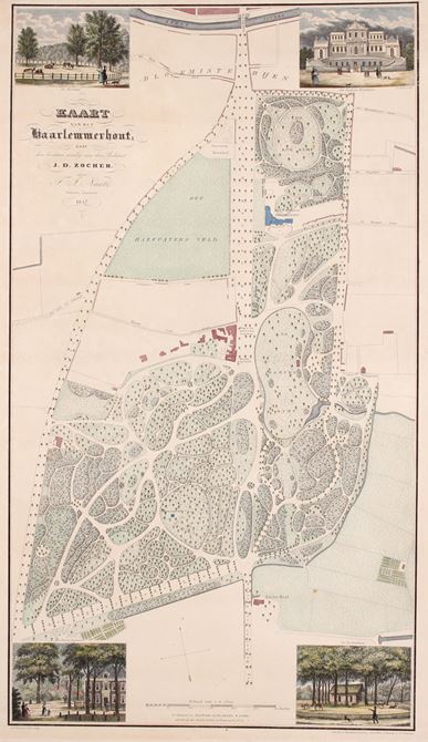 “Kaart van het Haarlemmerhout; naar den laatsten aanleg van den Architect J.D. Zocher."