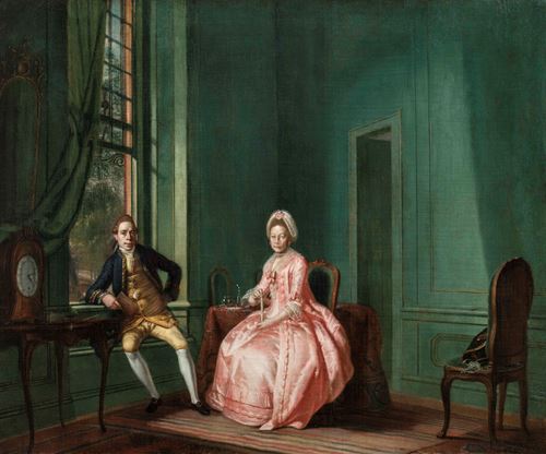 The Poet Johannes Nomsz and his wife Anna Maria Telghorst in their Siting Room, Amsterdam