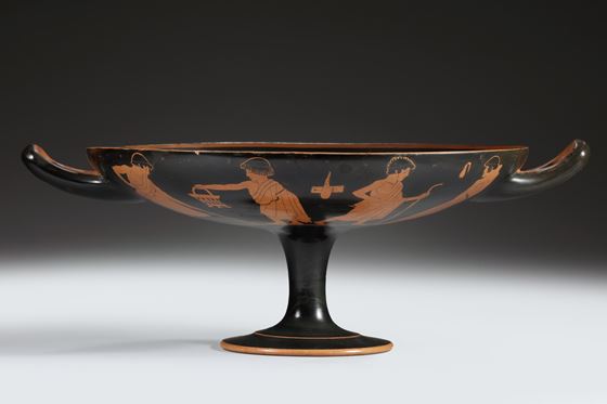 GREEK. ATTIC RED FIGURE KYLIX  ATTRIBUTED TO THE TARQUINIA PAINTER