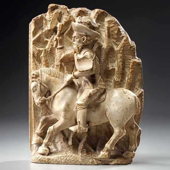 Relief with Saint Ladislas on horseback