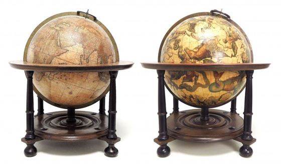 Hemel- en Aard Globe, gemaakt door Gerard en Leonard Valk